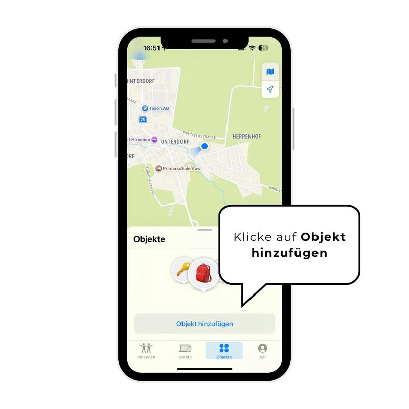 Klicke auf Objekte hinzufügen